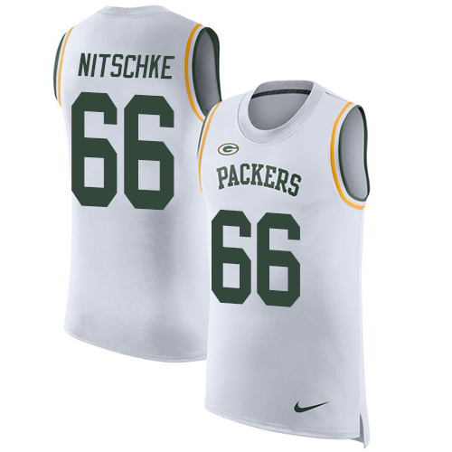 Nike Packers #66 Ray Nitschke White Men's Stitched NFL Limited Rush Tank Top Jersey - Click Image to Close